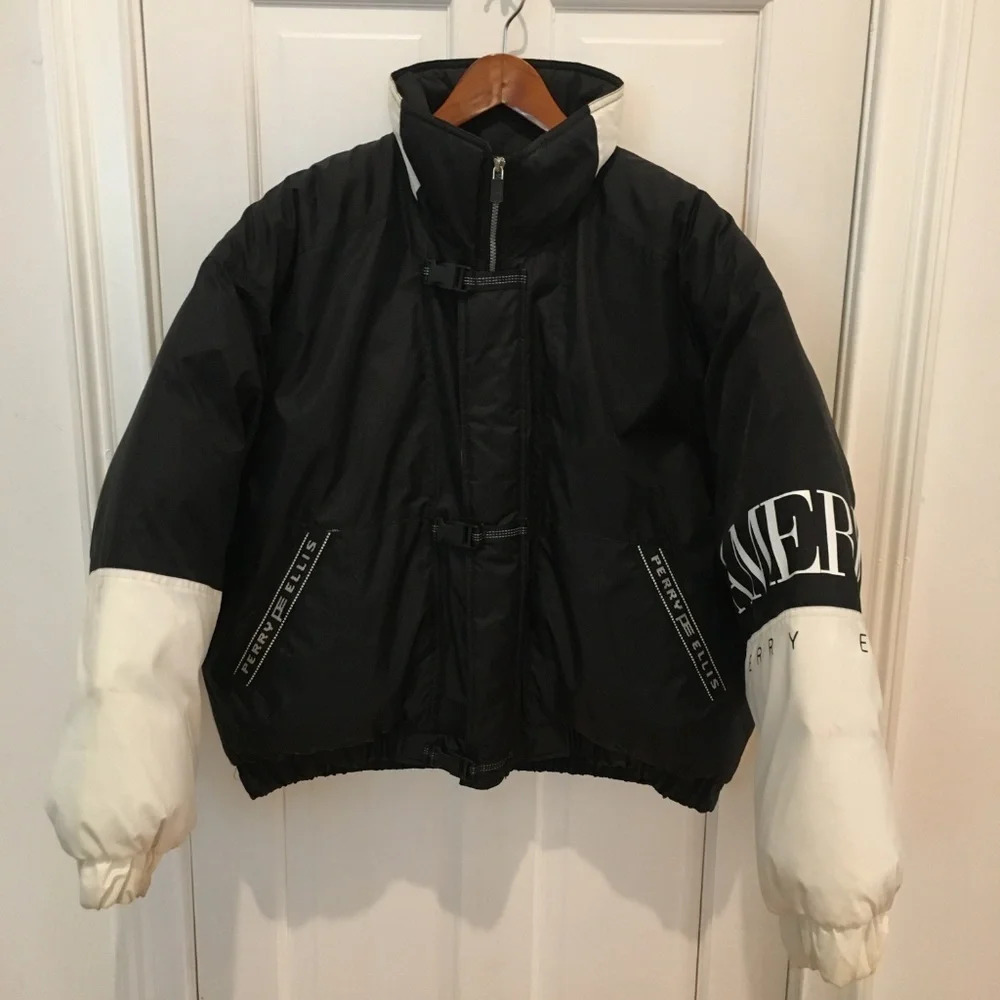 Vintage PERRY ELLIS AMERICA SPELL OUT DOWN JACKET - Picture 2 of 8